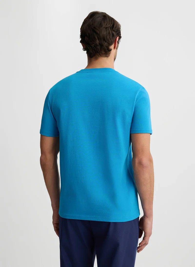 ليو جو Light blue T-shirt with print